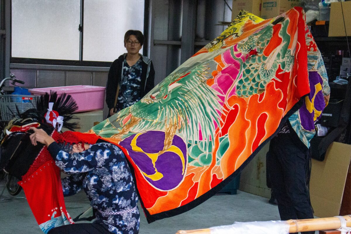 2023年 第39回四箇地区文化祭 道具出し 上小原獅子組