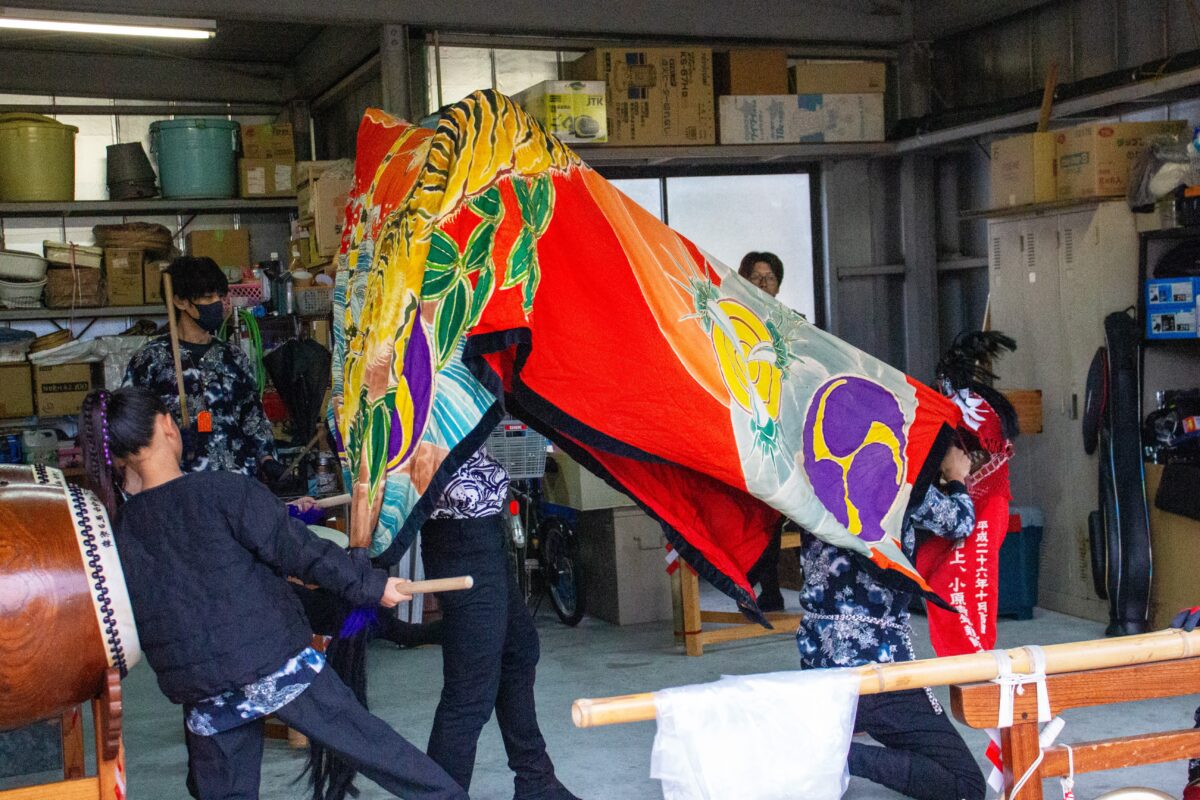 2023年 第39回四箇地区文化祭 道具出し 上小原獅子組