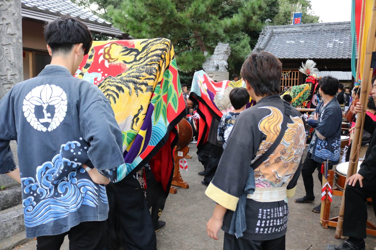 2023年 多度津町山階・春日神社 秋季例大祭 舞い込み 上小原獅子組