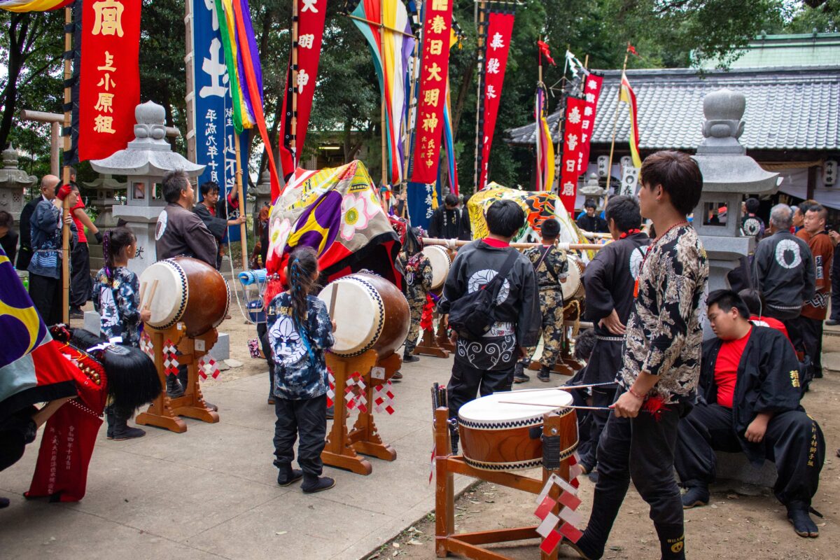 2023年 多度津町山階・春日神社 秋季例大祭 舞い込み 上小原獅子組