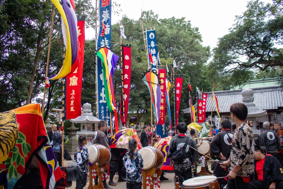 2023年 多度津町山階・春日神社 秋季例大祭 舞い込み 上小原獅子組
