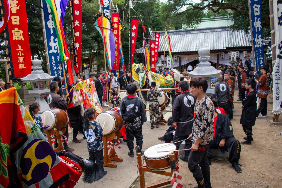 2023年 多度津町山階・春日神社 秋季例大祭 舞い込み 上小原獅子組