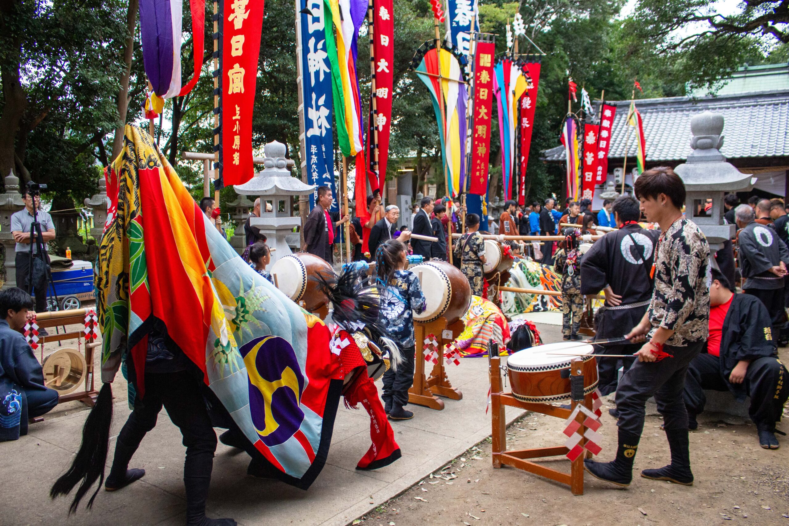 2023年 多度津町山階・春日神社 秋季例大祭 舞い込み 上小原獅子組