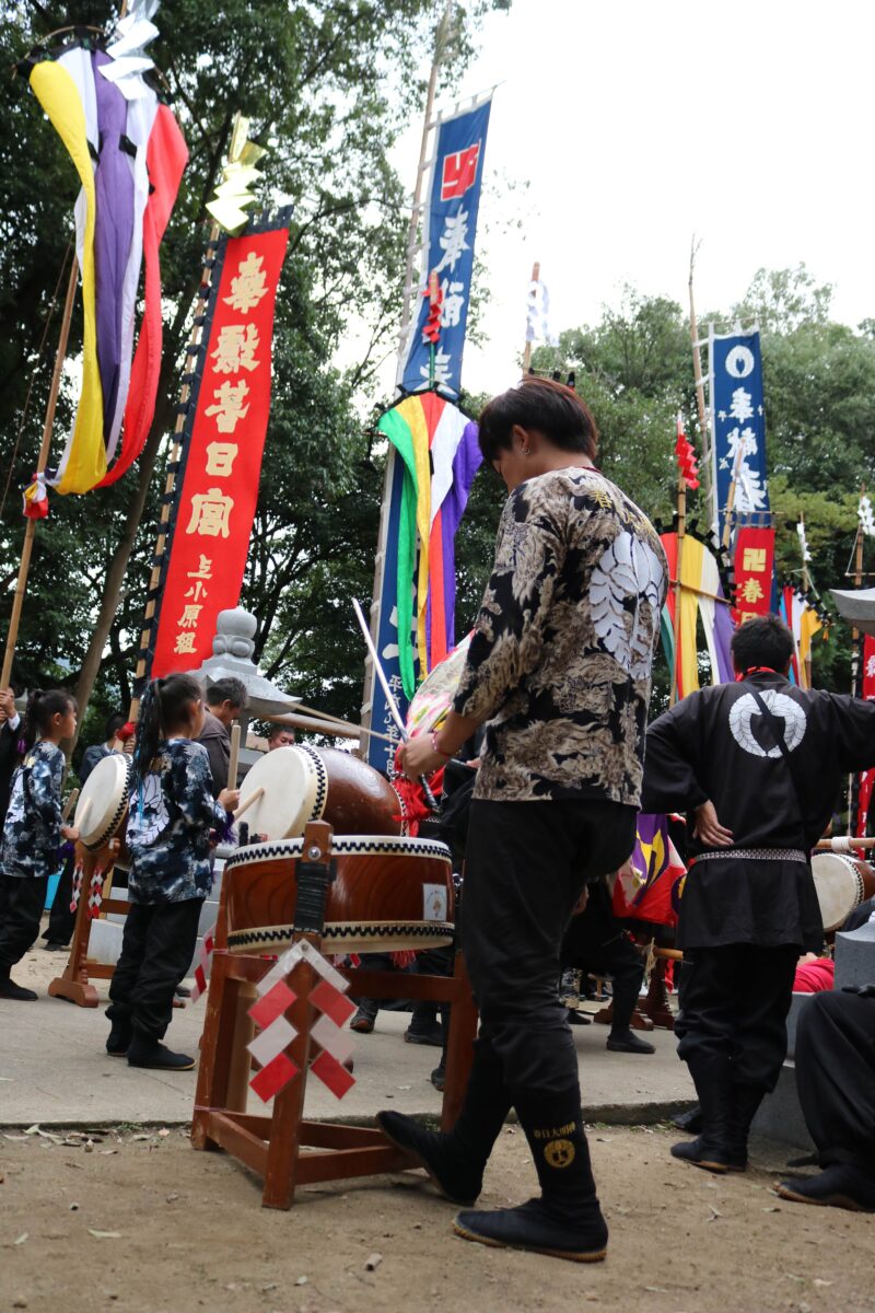 2023年 多度津町山階・春日神社 秋季例大祭 舞い込み 上小原獅子組