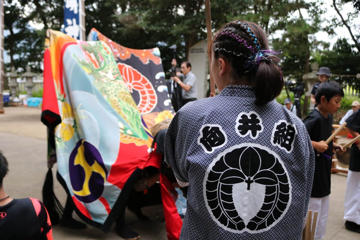 2023年 多度津町山階・春日神社 秋季例大祭 舞い込み 上小原獅子組 向井獅子組