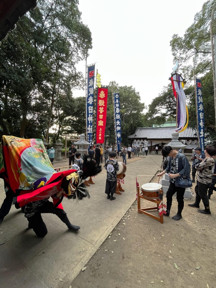 2023年 多度津町山階・春日神社 秋季例大祭 舞い込み 上小原獅子組