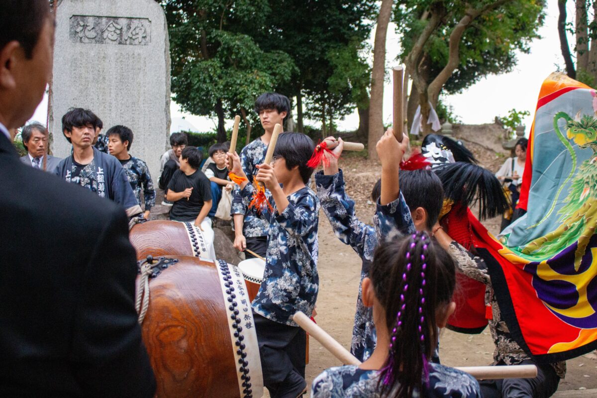 2023年 多度津町山階・春日神社 秋季例大祭 舞い込み 上小原獅子組
