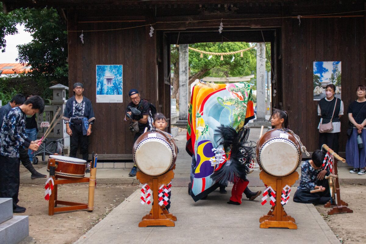 2023年 多度津町山階・春日神社 秋季例大祭 舞い込み 上小原獅子組