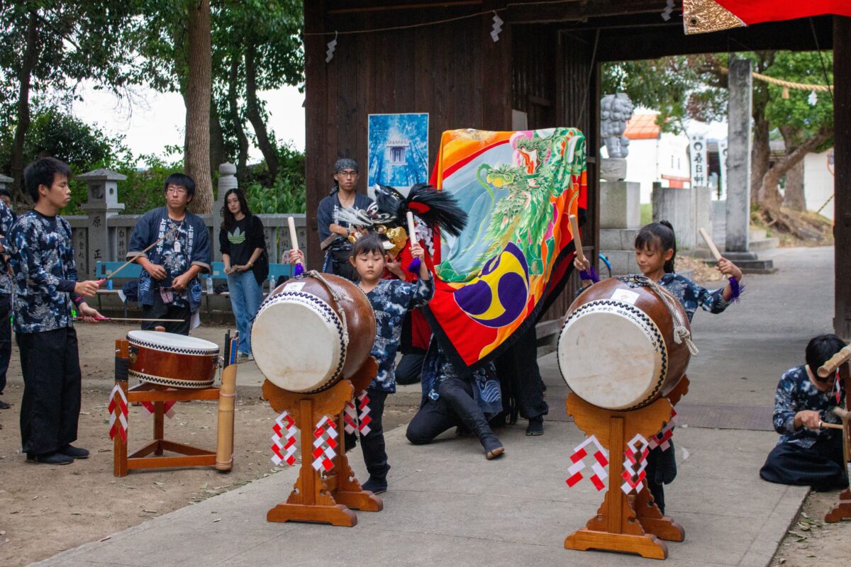 2023年 多度津町山階・春日神社 秋季例大祭 舞い込み 上小原獅子組