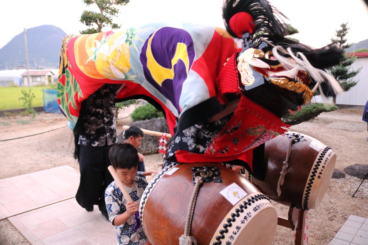 2023年 多度津町山階 秋祭り 道具仕舞い 上小原獅子組