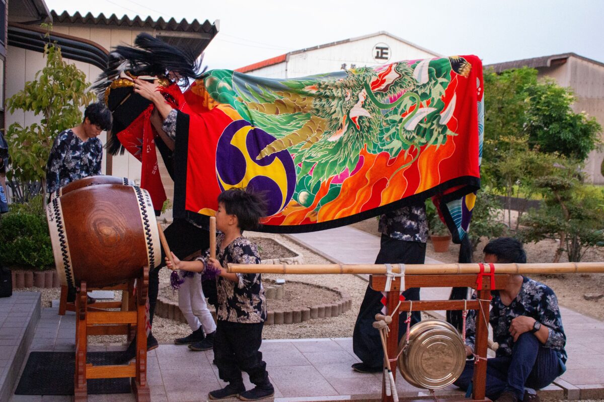 2023年 多度津町山階 秋祭り 道具仕舞い 上小原獅子組