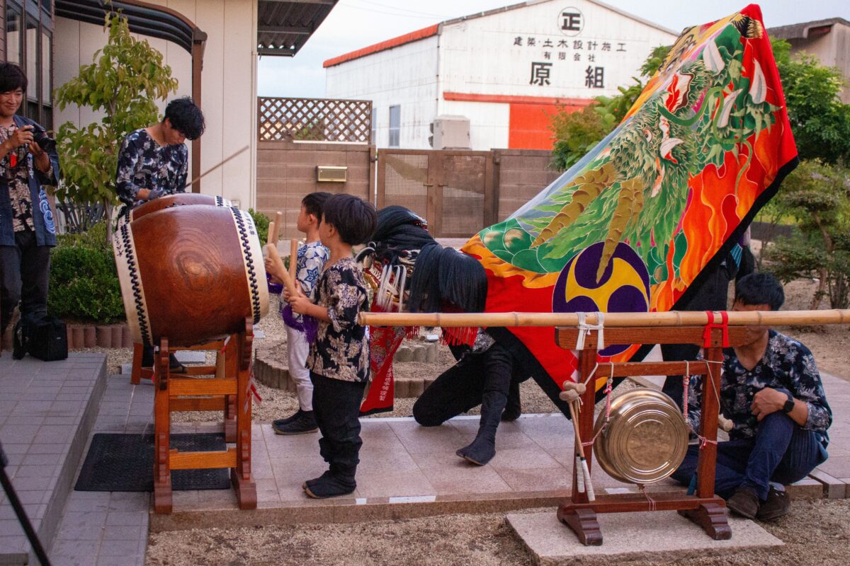 2023年 多度津町山階 秋祭り 道具仕舞い 上小原獅子組