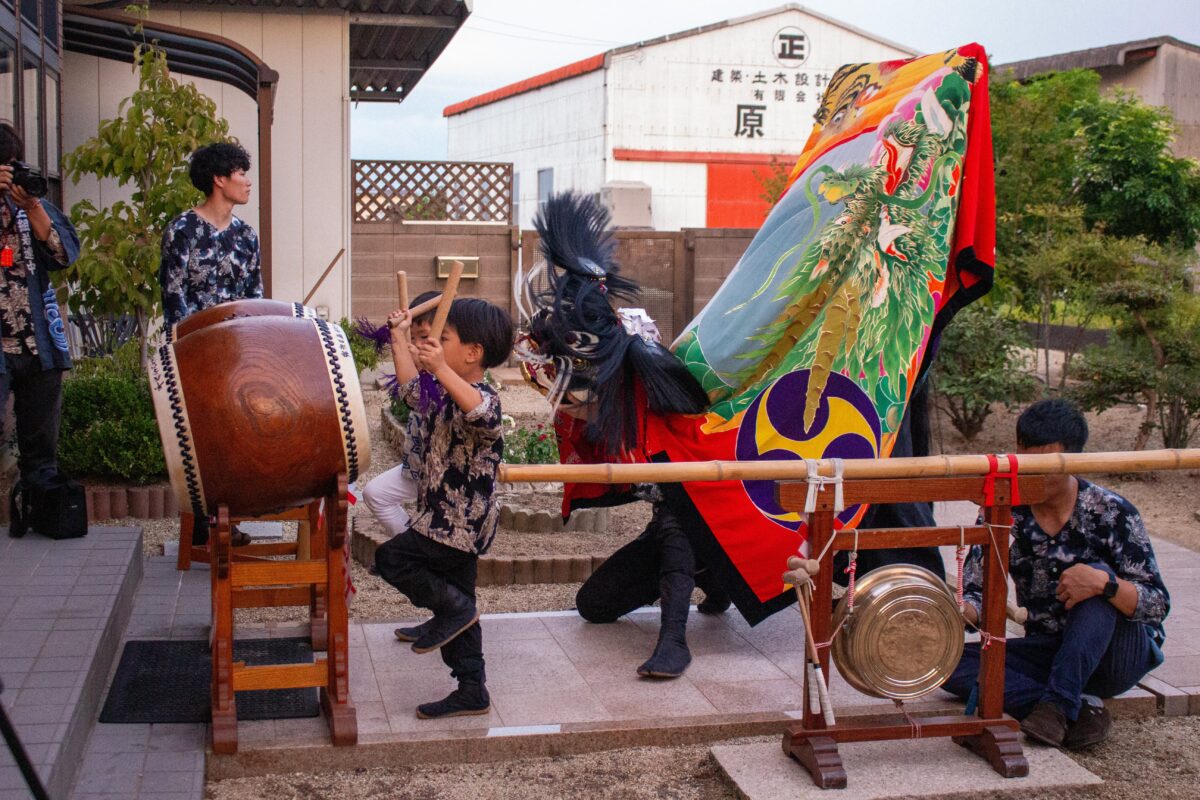 2023年 多度津町山階 秋祭り 道具仕舞い 上小原獅子組