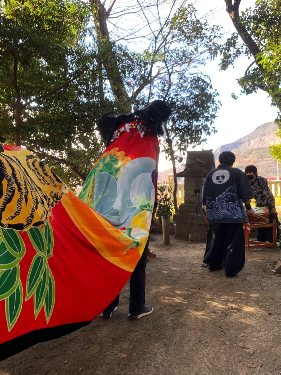2023年 多度津町山階・春日神社 お披露目演舞 龍王宮 上小原獅子組