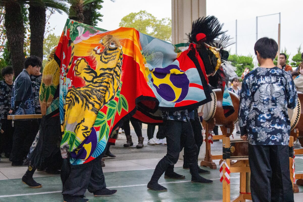2023年 第39回四箇地区文化祭 演舞1回目 上小原獅子組