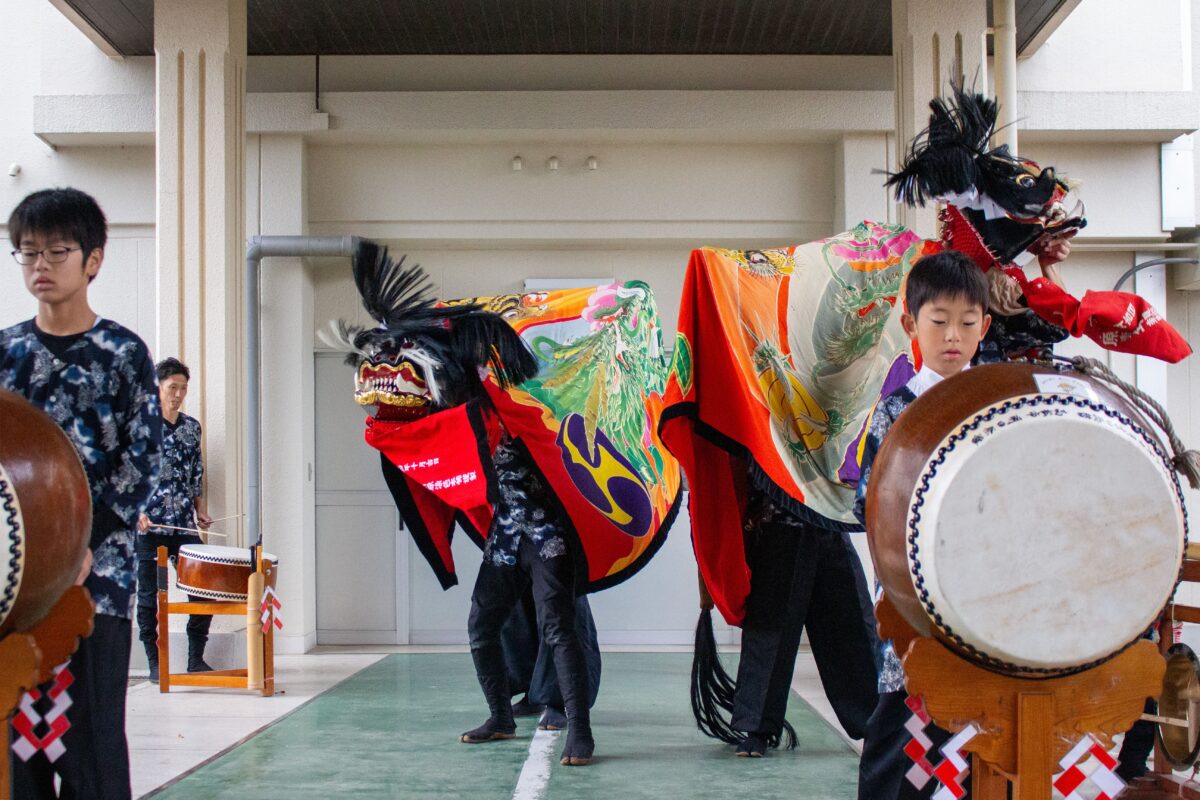 2023年 第39回四箇地区文化祭 演舞1回目 上小原獅子組