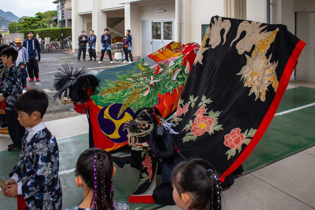 2023年 第39回四箇地区文化祭 演舞2回目 上小原獅子組