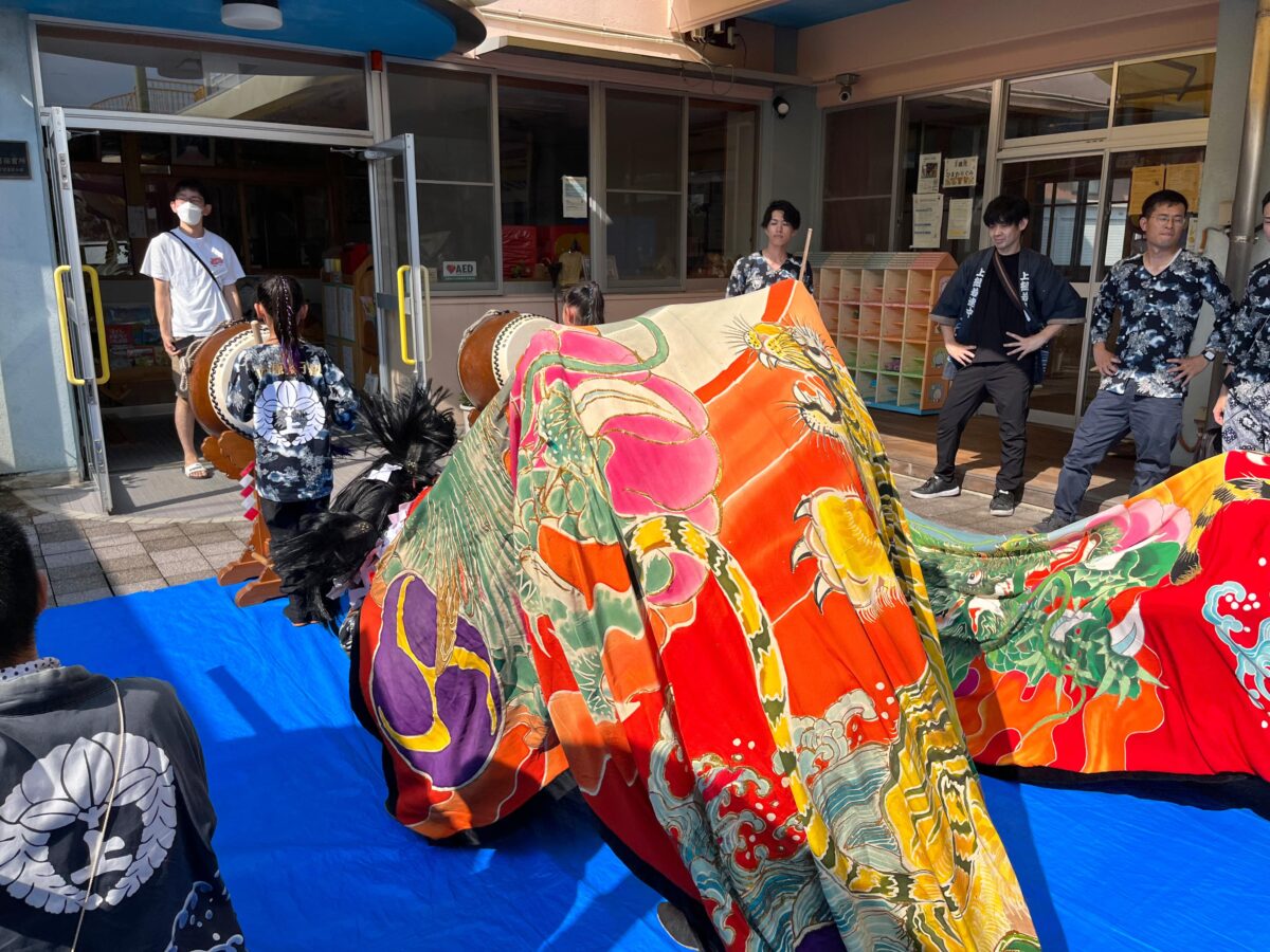 2023年 三井保育所 秋祭り ヘンド獅子 上小原獅子組