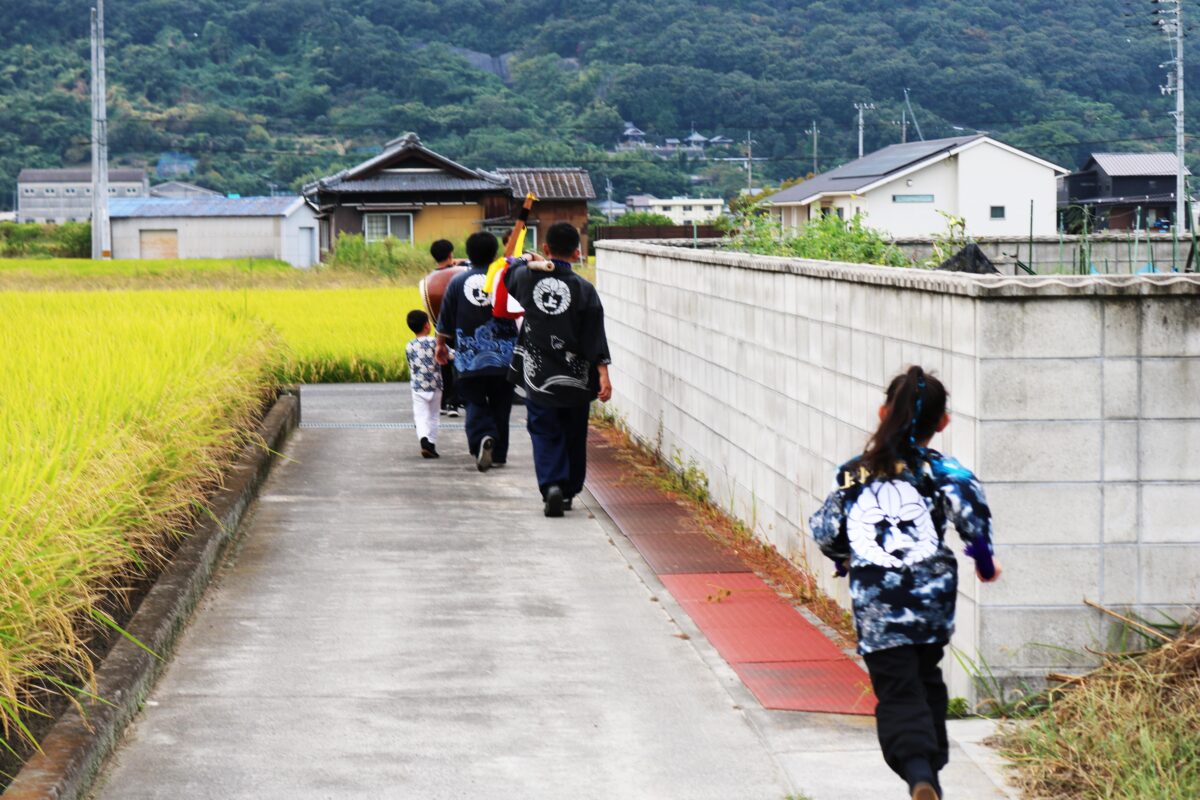 2023年 多度津町山階 秋祭り 村遣い 上小原獅子組