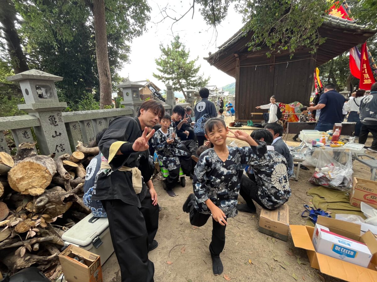 2023年 多度津町山階・春日神社 秋季例大祭 記念 上小原獅子組