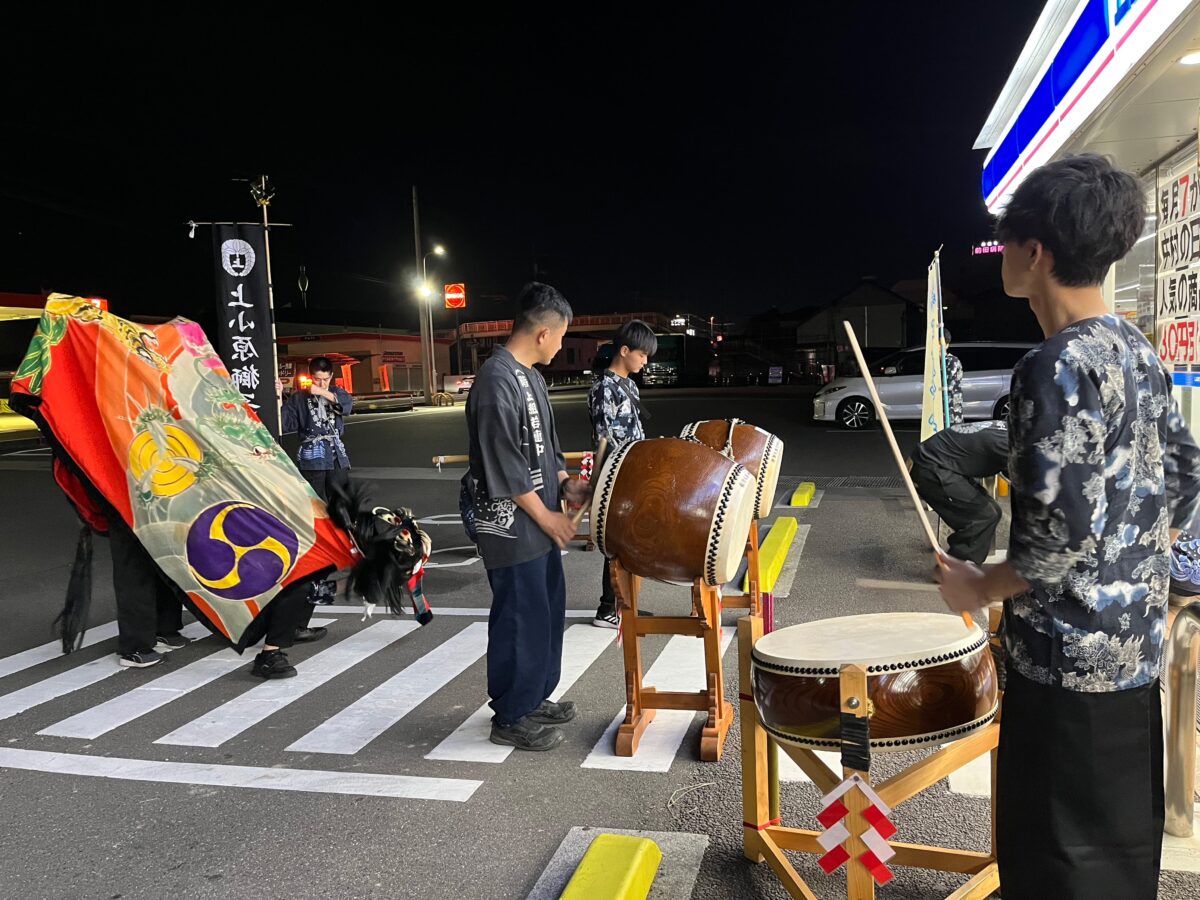 2023年 ローソン善通寺中村店 秋祭り ヘンド獅子 上小原獅子組