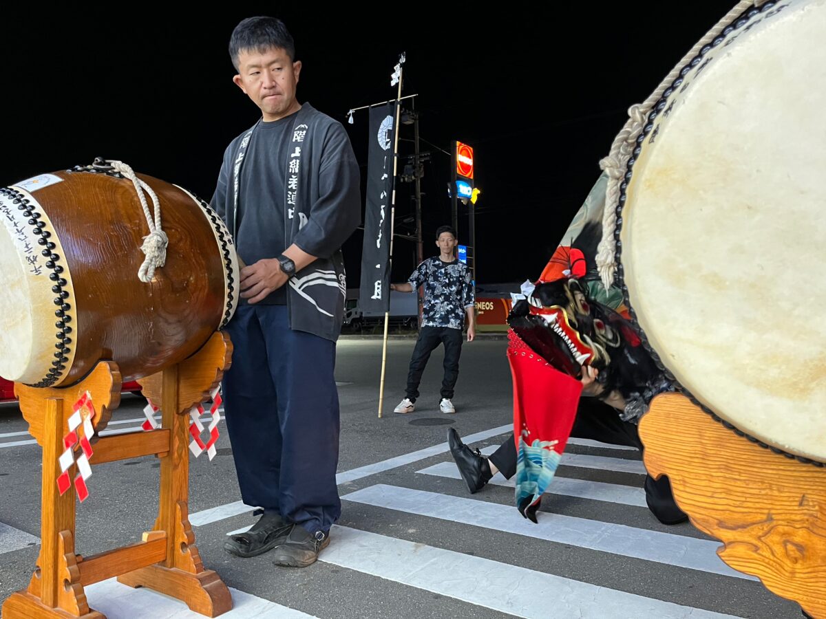 2023年 ローソン善通寺中村店 秋祭り ヘンド獅子 上小原獅子組