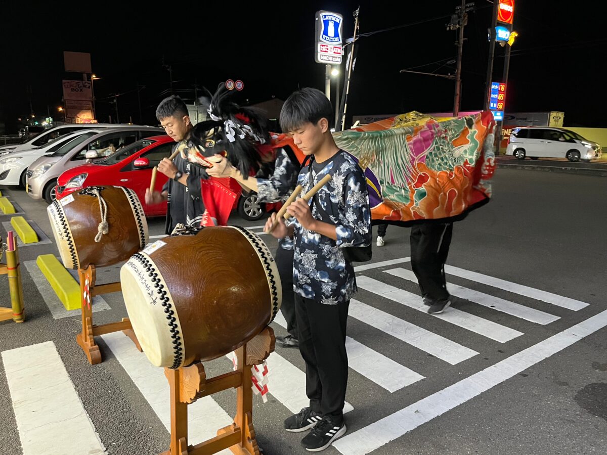 2023年 ローソン善通寺中村店 秋祭り ヘンド獅子 上小原獅子組