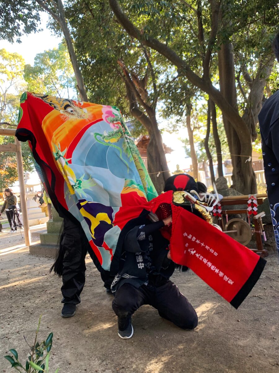 2023年 多度津町山階・春日神社 お披露目演舞 龍王宮 上小原獅子組