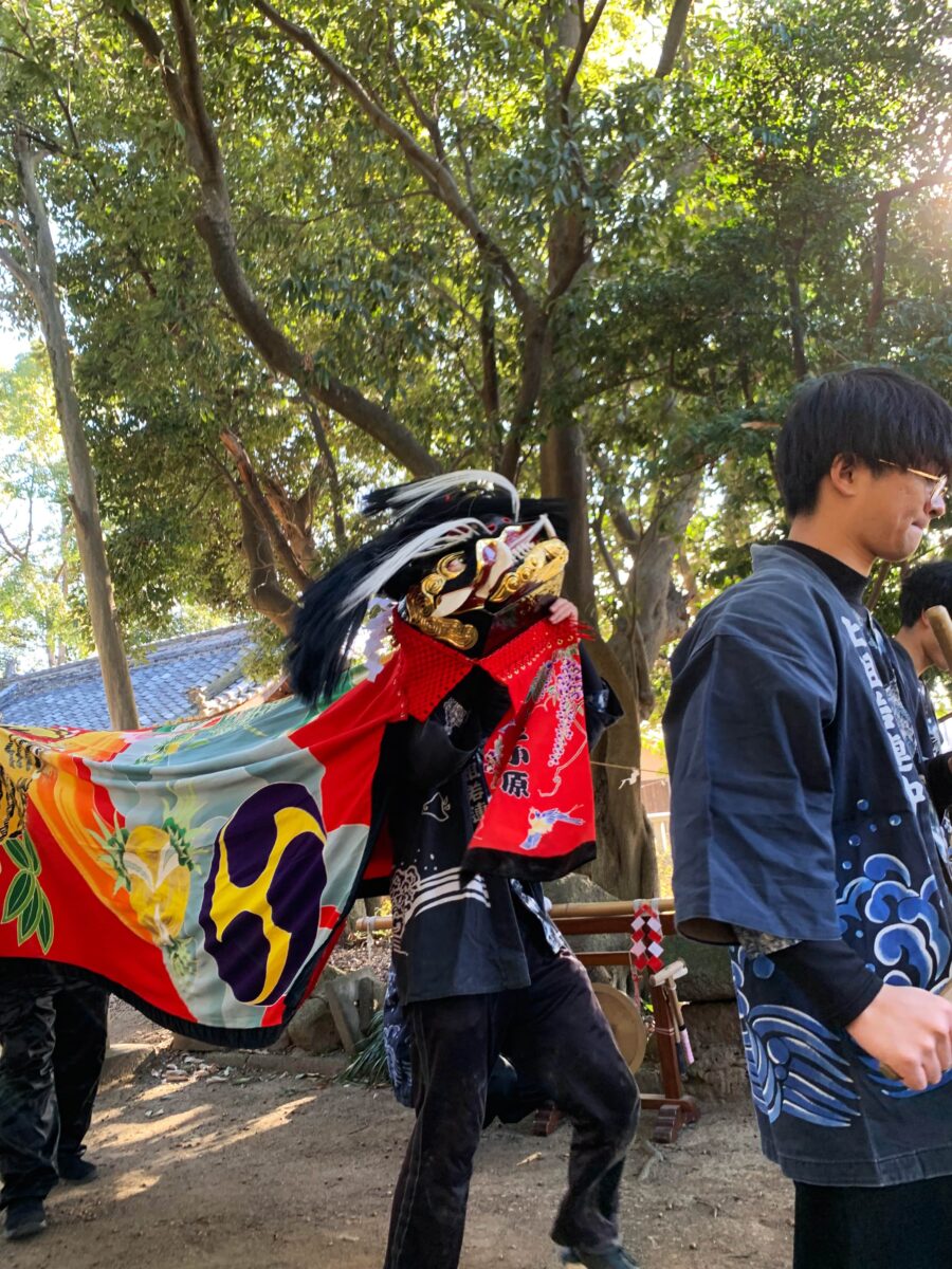 2023年 多度津町山階・春日神社 お披露目演舞 龍王宮 上小原獅子組