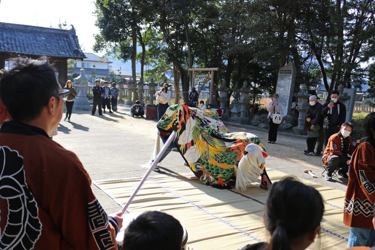 2023年 多度津町山階・春日神社 お披露目演舞 記念 北山獅子組
