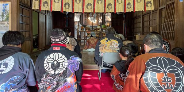 2023年 多度津町山階・春日神社 獅子頭のお祓い