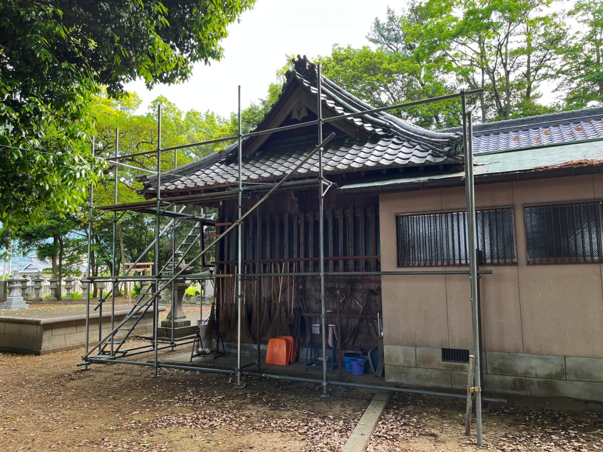 2023年 多度津町山階・春日神社 拝殿・幣殿 屋根修繕工事