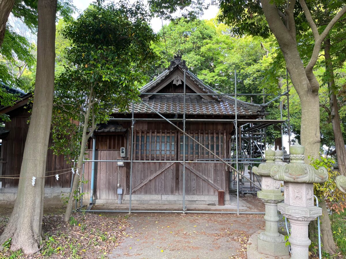 2023年 多度津町山階・春日神社 拝殿・幣殿 屋根修繕工事