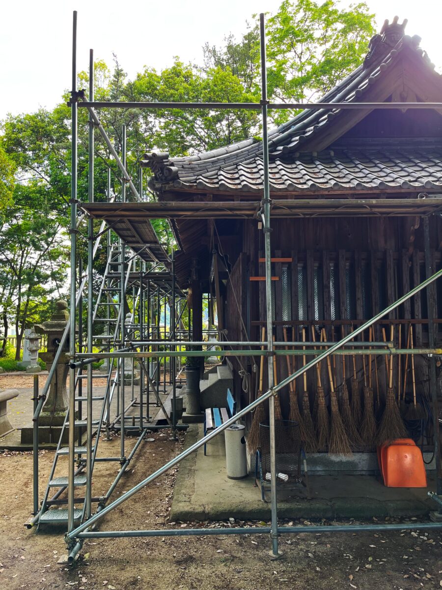 2023年 多度津町山階・春日神社 拝殿・幣殿 屋根修繕工事