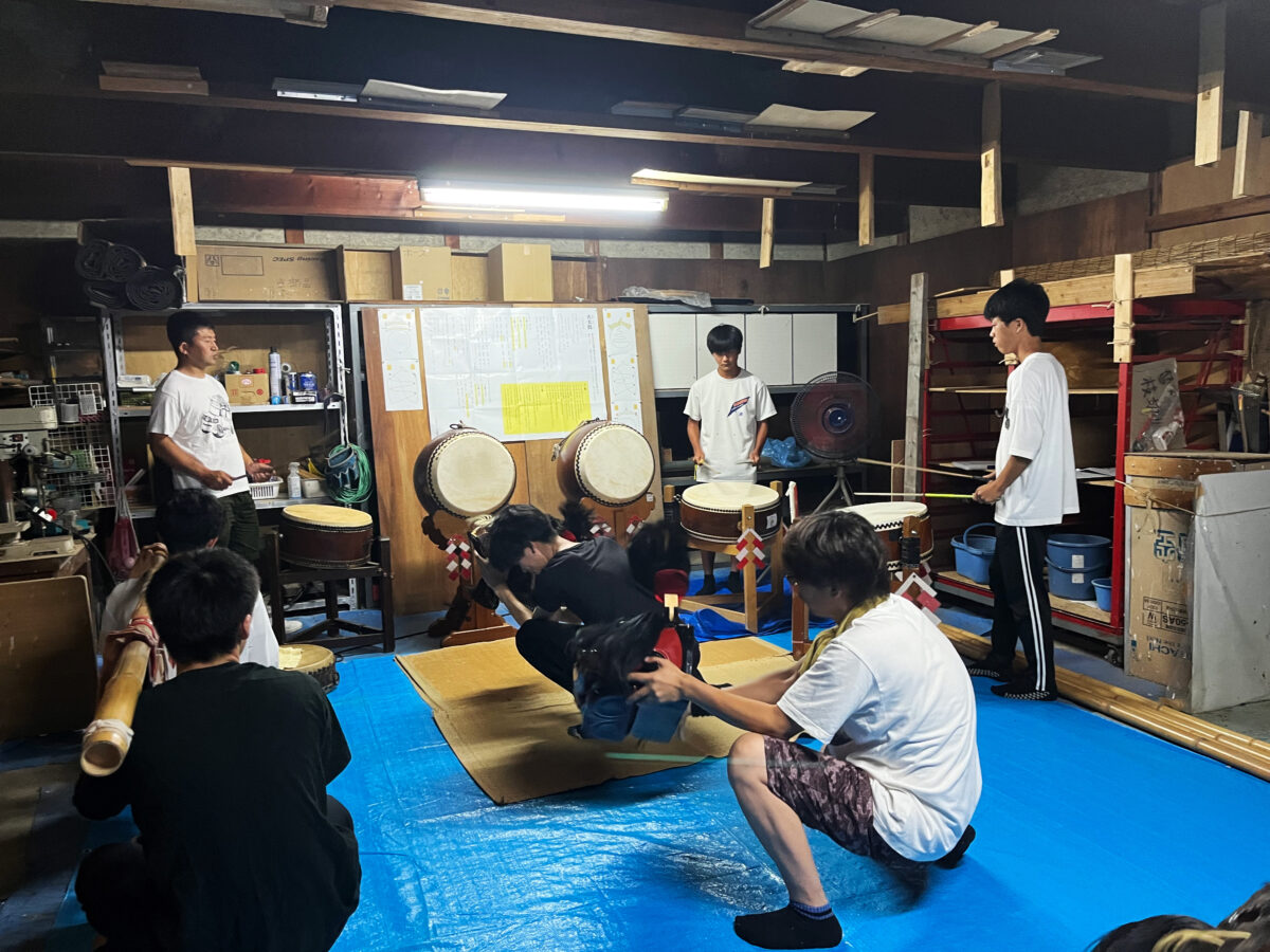 2023年 多度津町山階・当屋 ヨナラシ 上小原獅子組