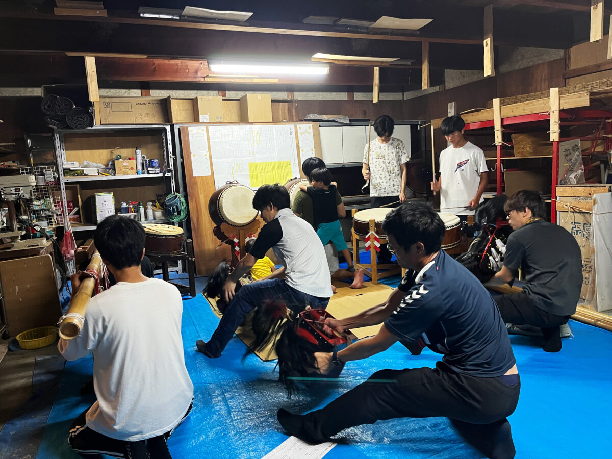 2023年 多度津町山階・当屋 ヨナラシ 上小原獅子組