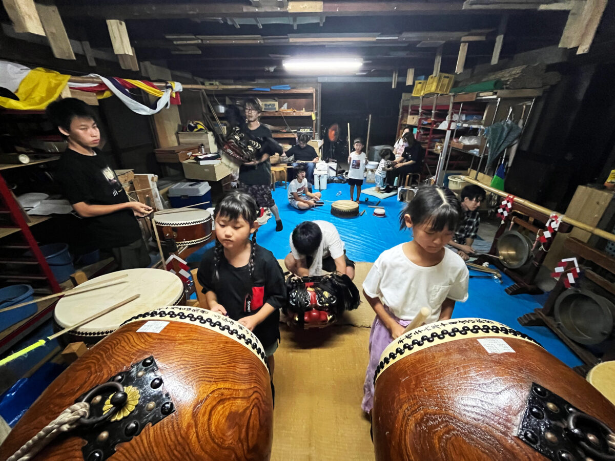 2023年 多度津町山階・当屋 ヨナラシ 上小原獅子組