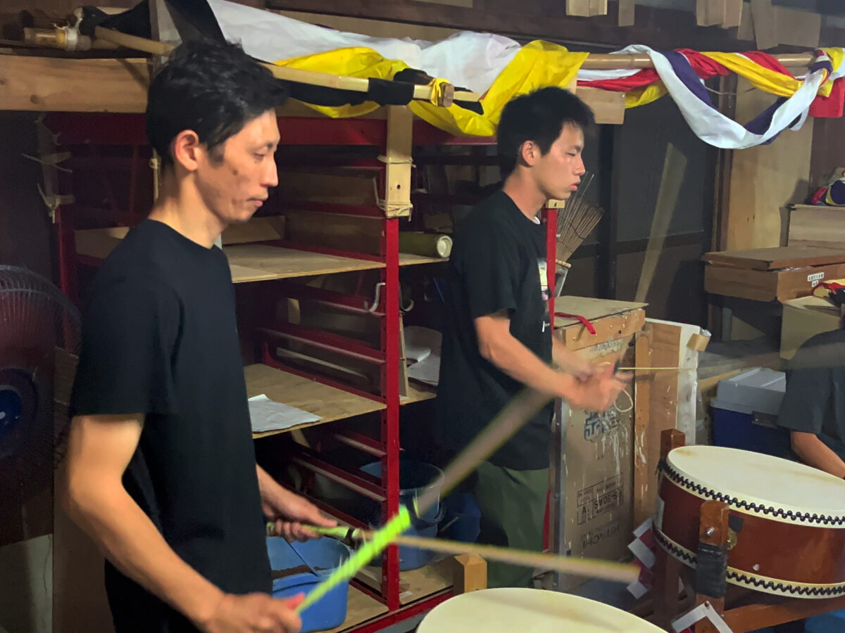 2023年 多度津町山階・当屋 ヨナラシ 上小原獅子組