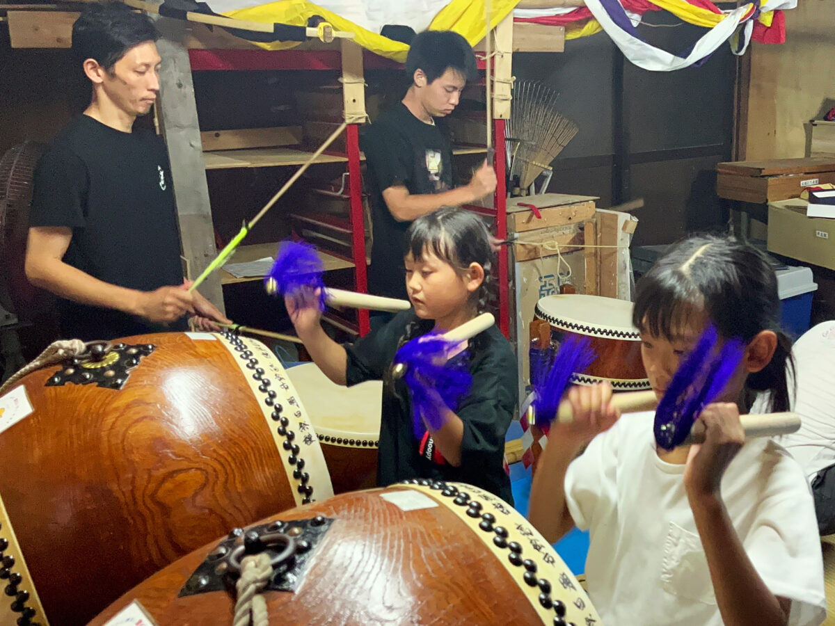 2023年 多度津町山階・当屋 ヨナラシ 上小原獅子組