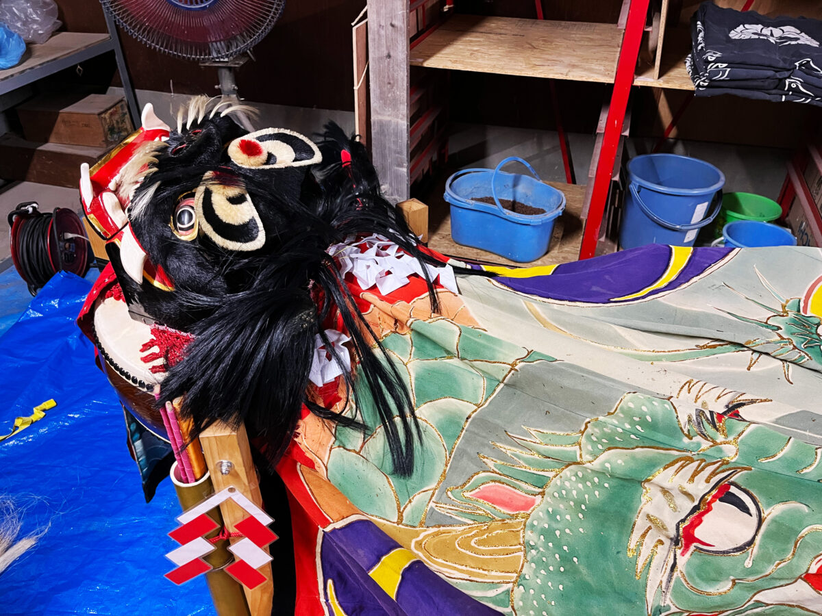 2023年 多度津町山階・当屋 ヨナラシ 上小原獅子組