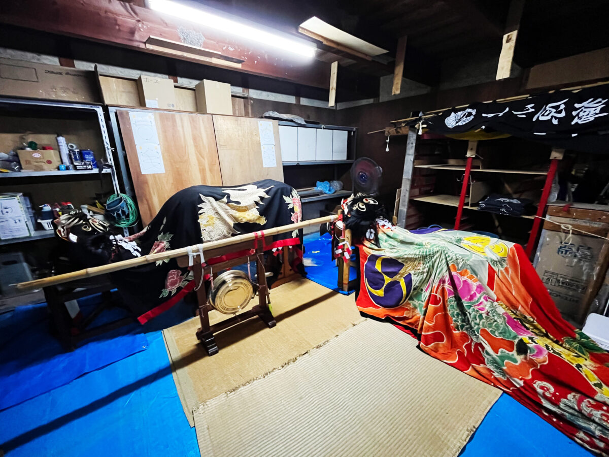 2023年 多度津町山階・当屋 ヨナラシ 上小原獅子組