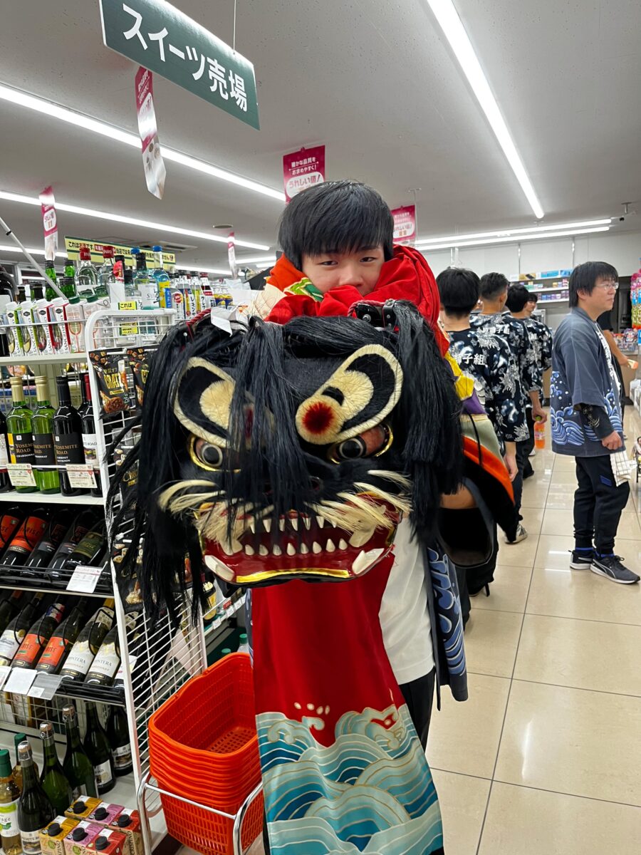 2024年 セブンイレブン善通寺吉原店 秋祭り ヘンド獅子 上小原獅子組