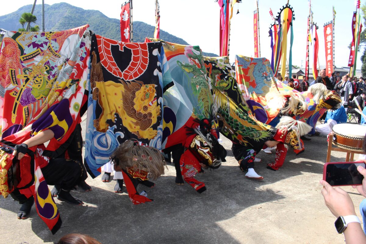 2024年 多度津町山階・春日神社 秋季例大祭 傘揃え 舞くらべ