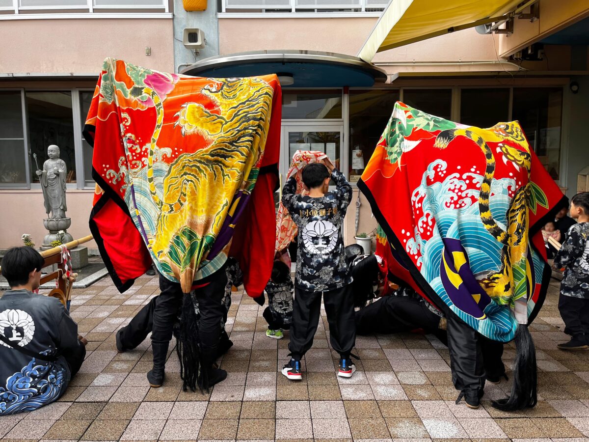 2024年 三井保育所 秋祭り ヘンド獅子 上小原獅子組