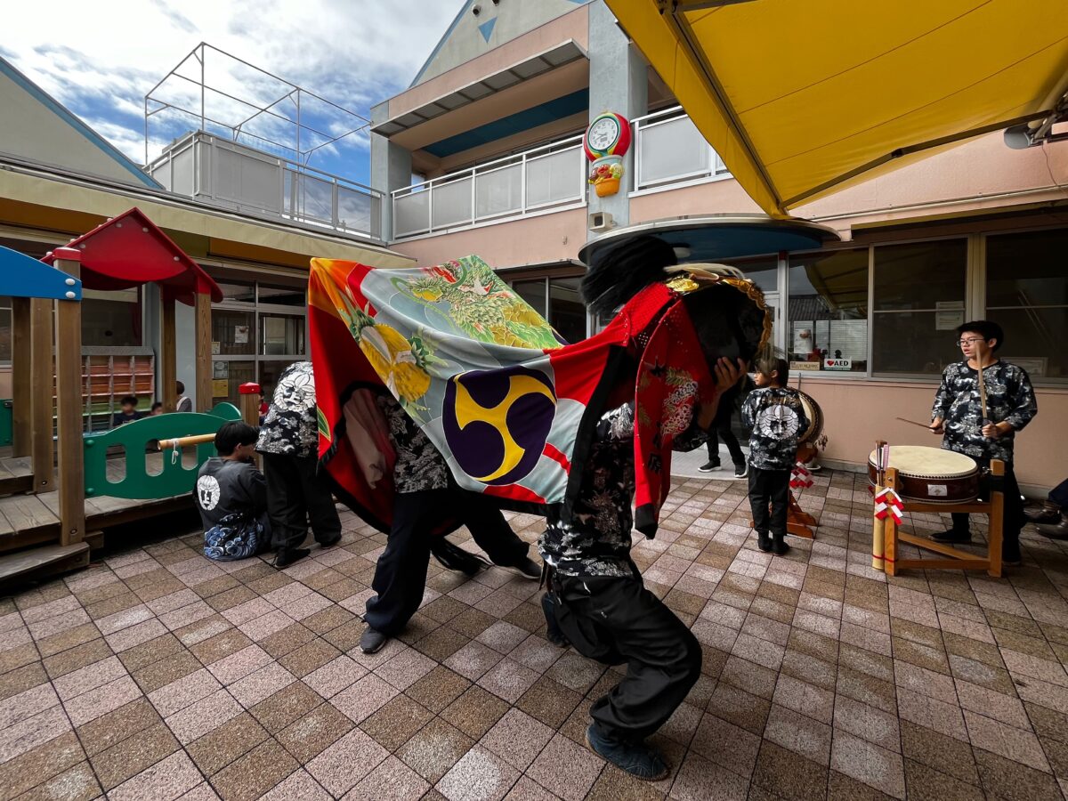 2024年 三井保育所 秋祭り ヘンド獅子 上小原獅子組