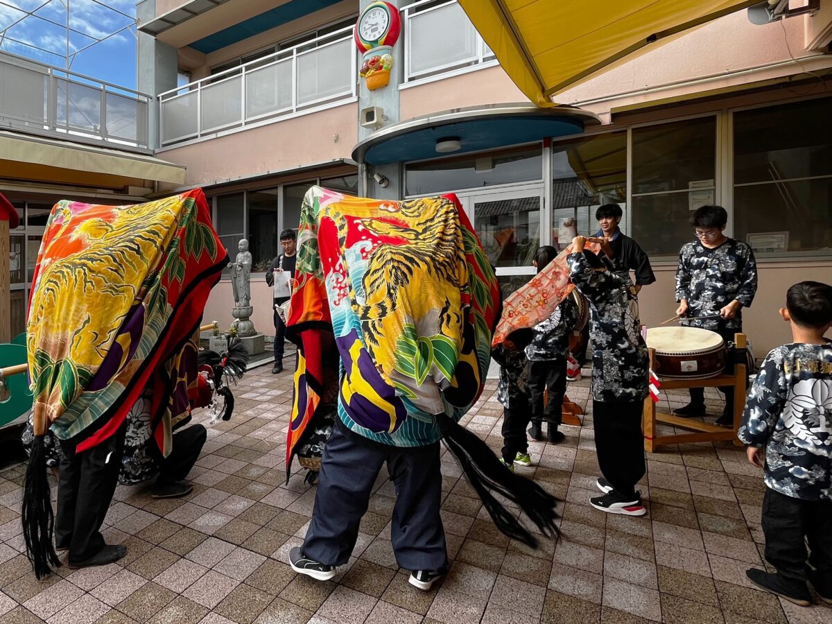 2024年 三井保育所 秋祭り ヘンド獅子 上小原獅子組