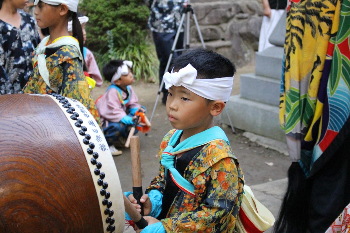 2024年 多度津町山階・春日神社 秋季例大祭 舞い込み 上小原獅子組