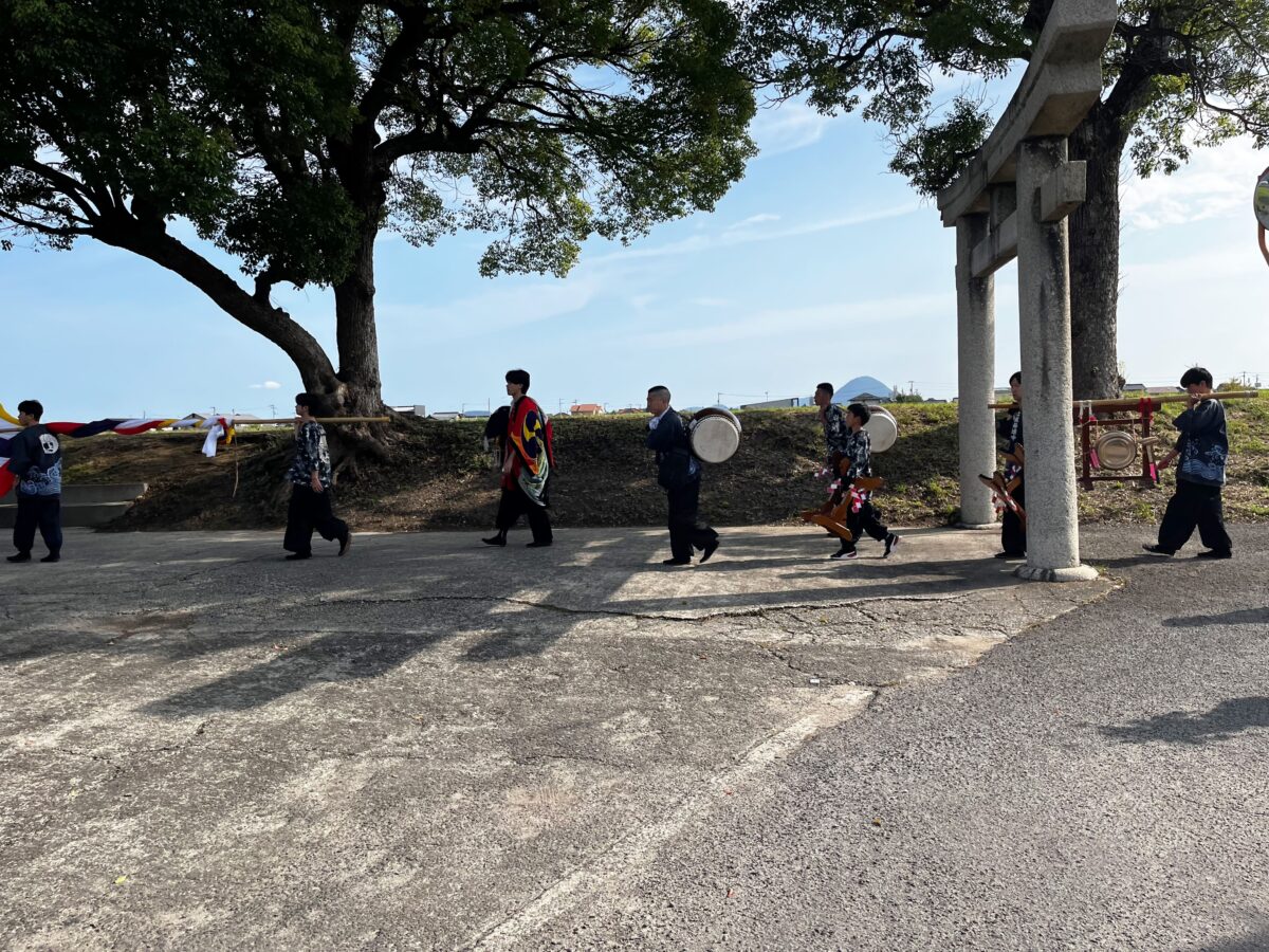 2024年 多度津町山階 秋季例大祭 参拝 上小原獅子組