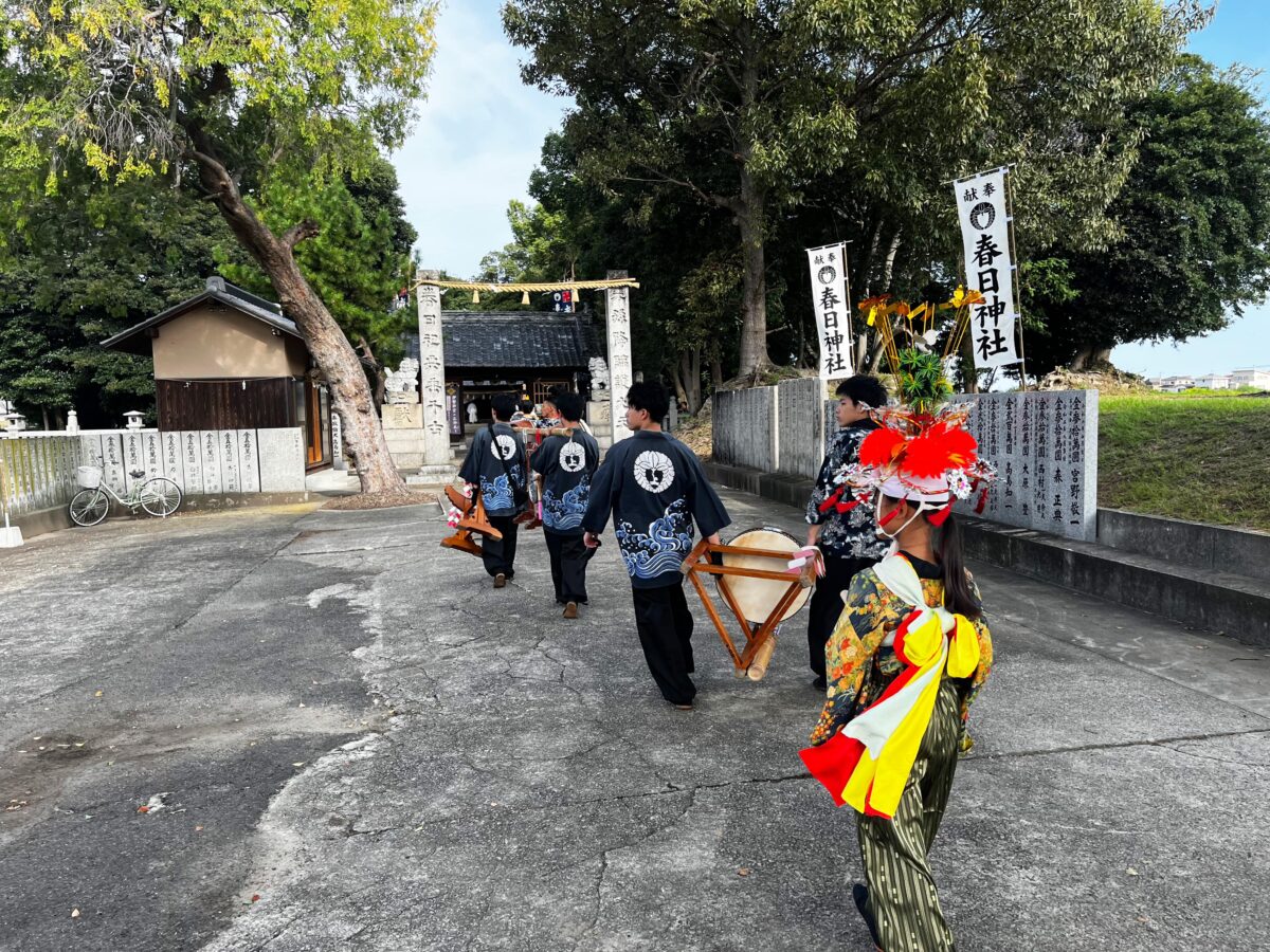 2024年 多度津町山階 秋季例大祭 参拝 上小原獅子組
