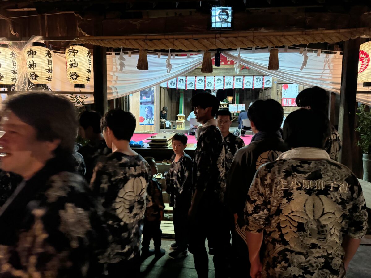 2024年 多度津町山階 秋祭り 宵祭り 上小原獅子組
